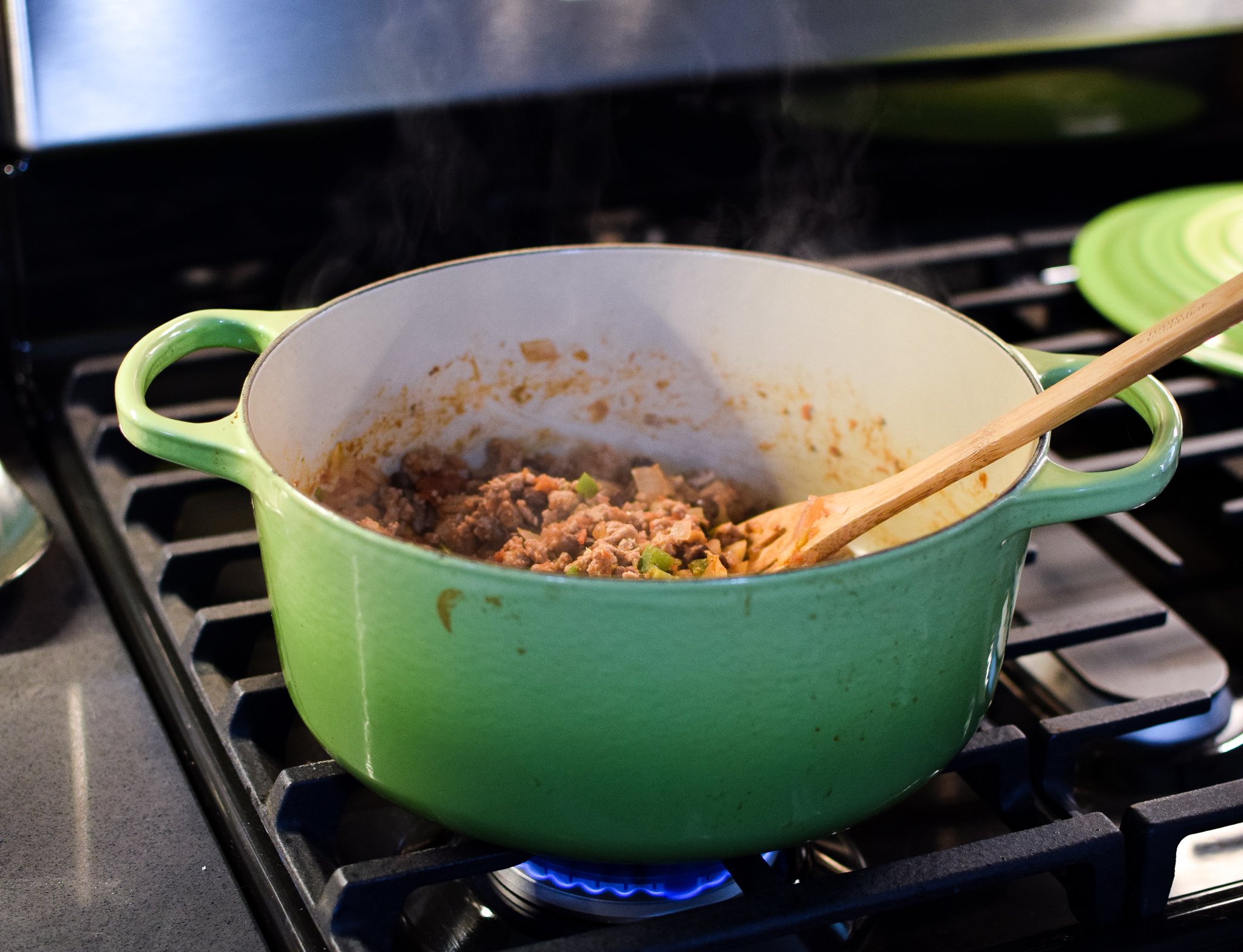 Cooking ground turkey that can be used in multiple meals.