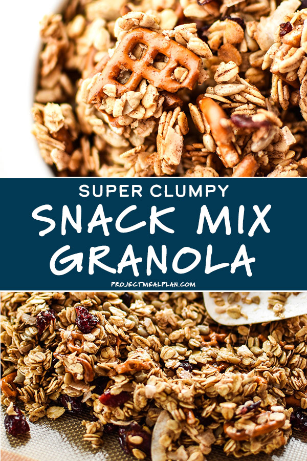 Super Clumpy Nut-Free Snack Mix Granola - Project Meal Plan