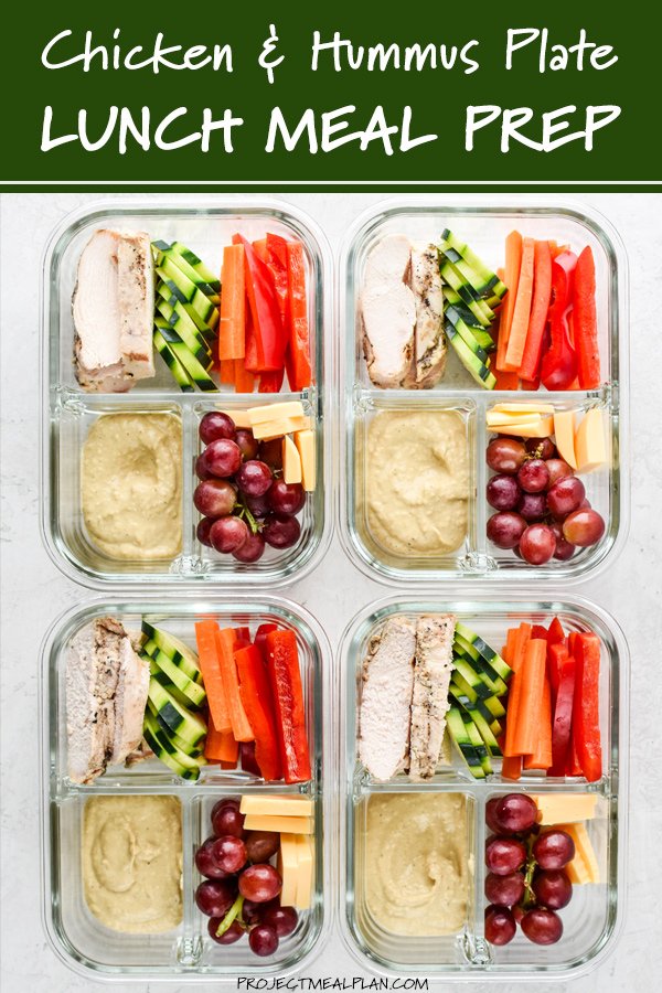 Chicken & Hummus Plate Lunch Meal Prep Project Meal Plan