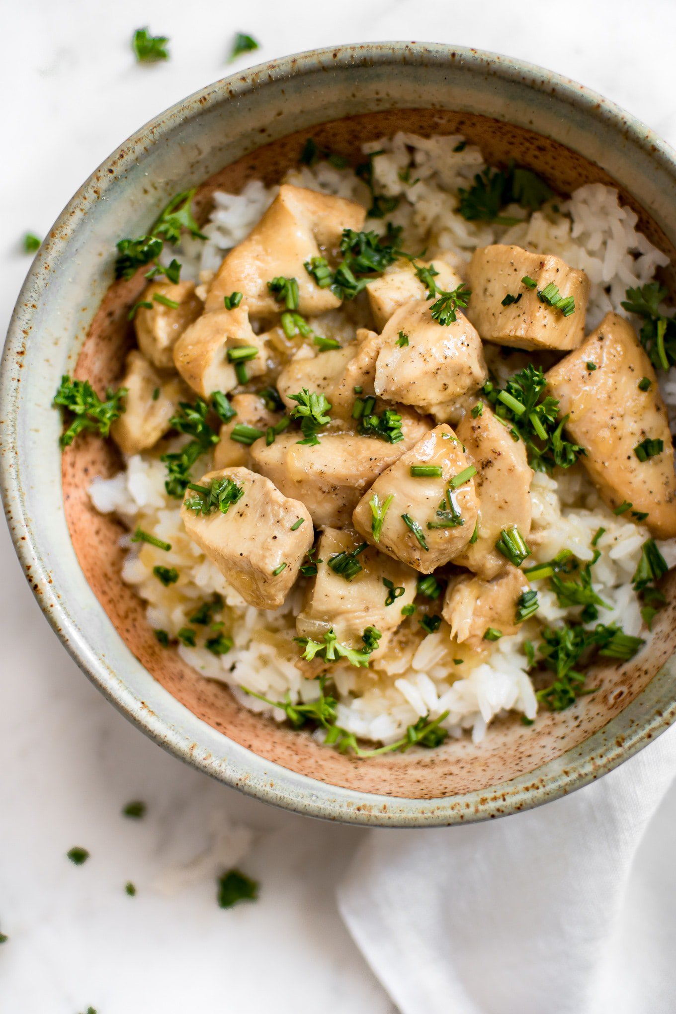 Salt and Lavender instant pot honey garlic chicken with rice