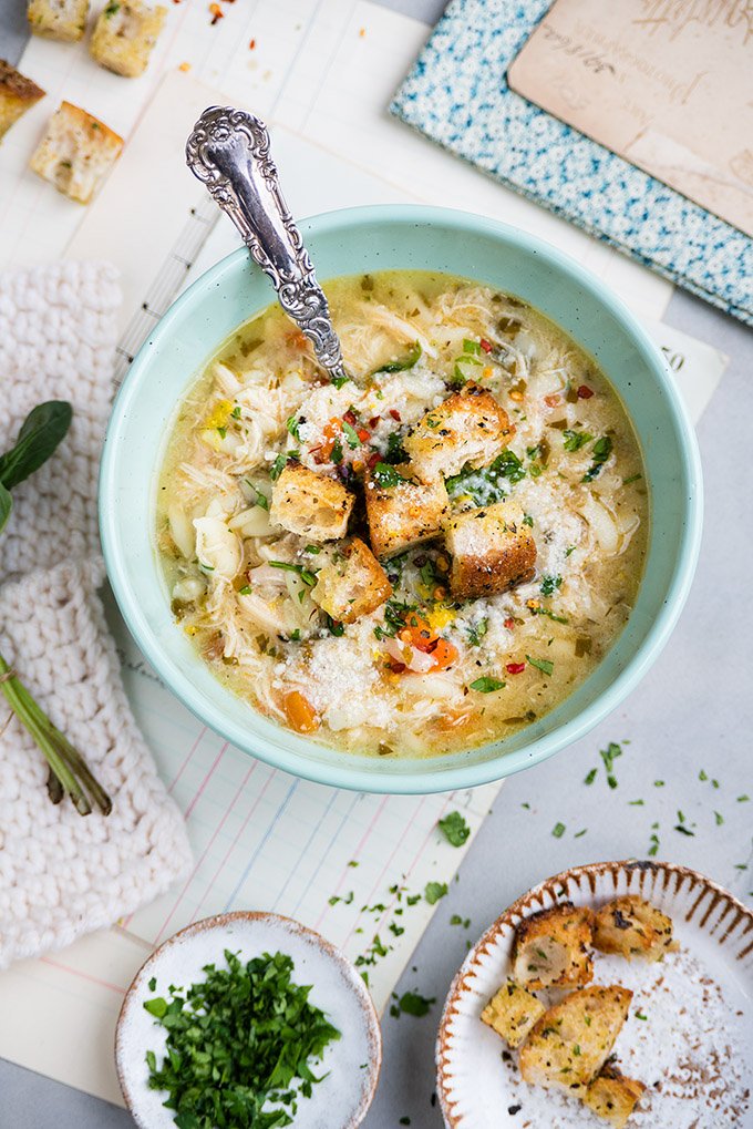 Instant Pot Italian Chicken Soup from Supergolden Bakes.