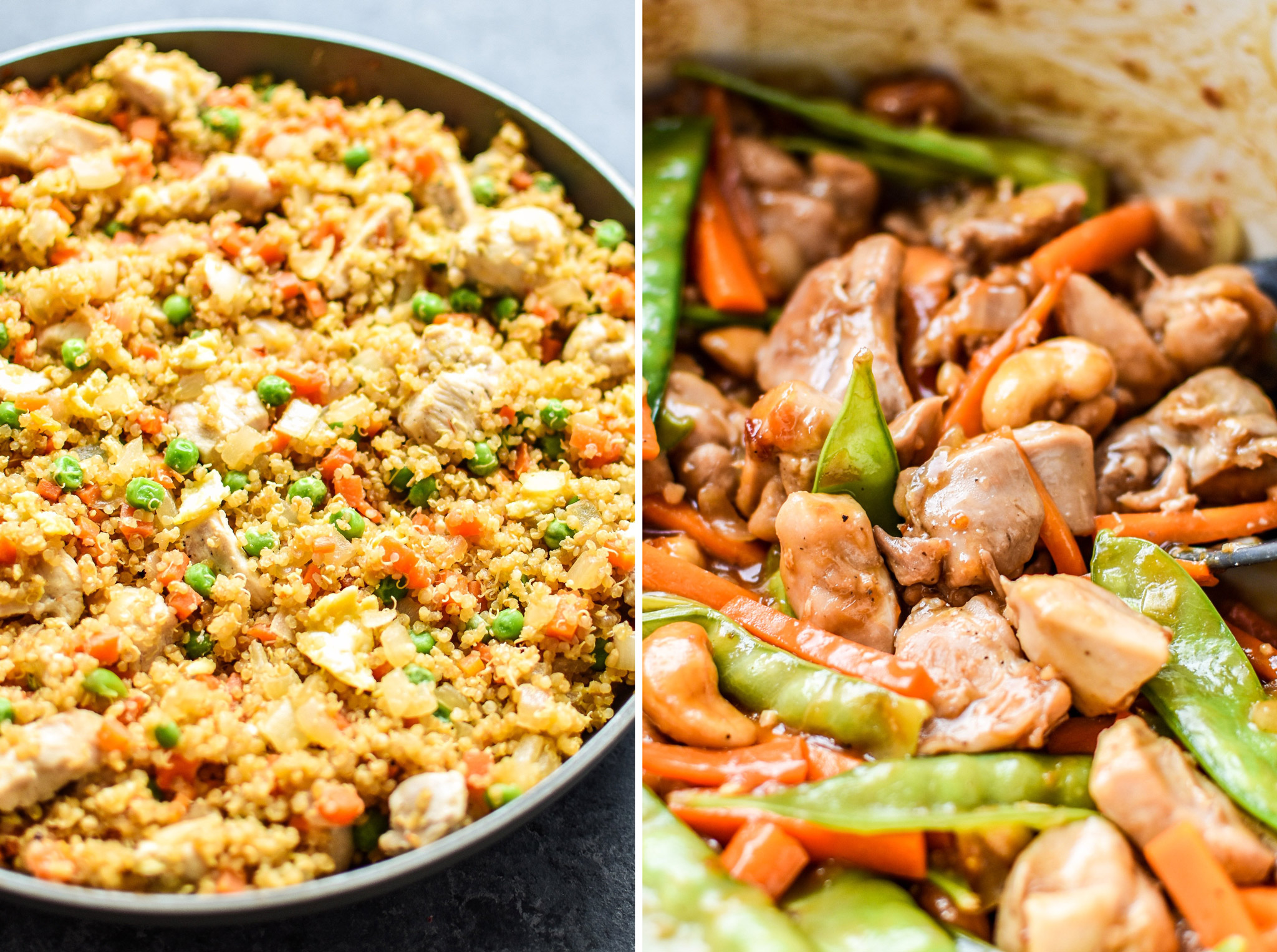 Two examples of meal you can prep for dinner and eat for leftovers in How to Meal Prep and Eat Different meals Every Day