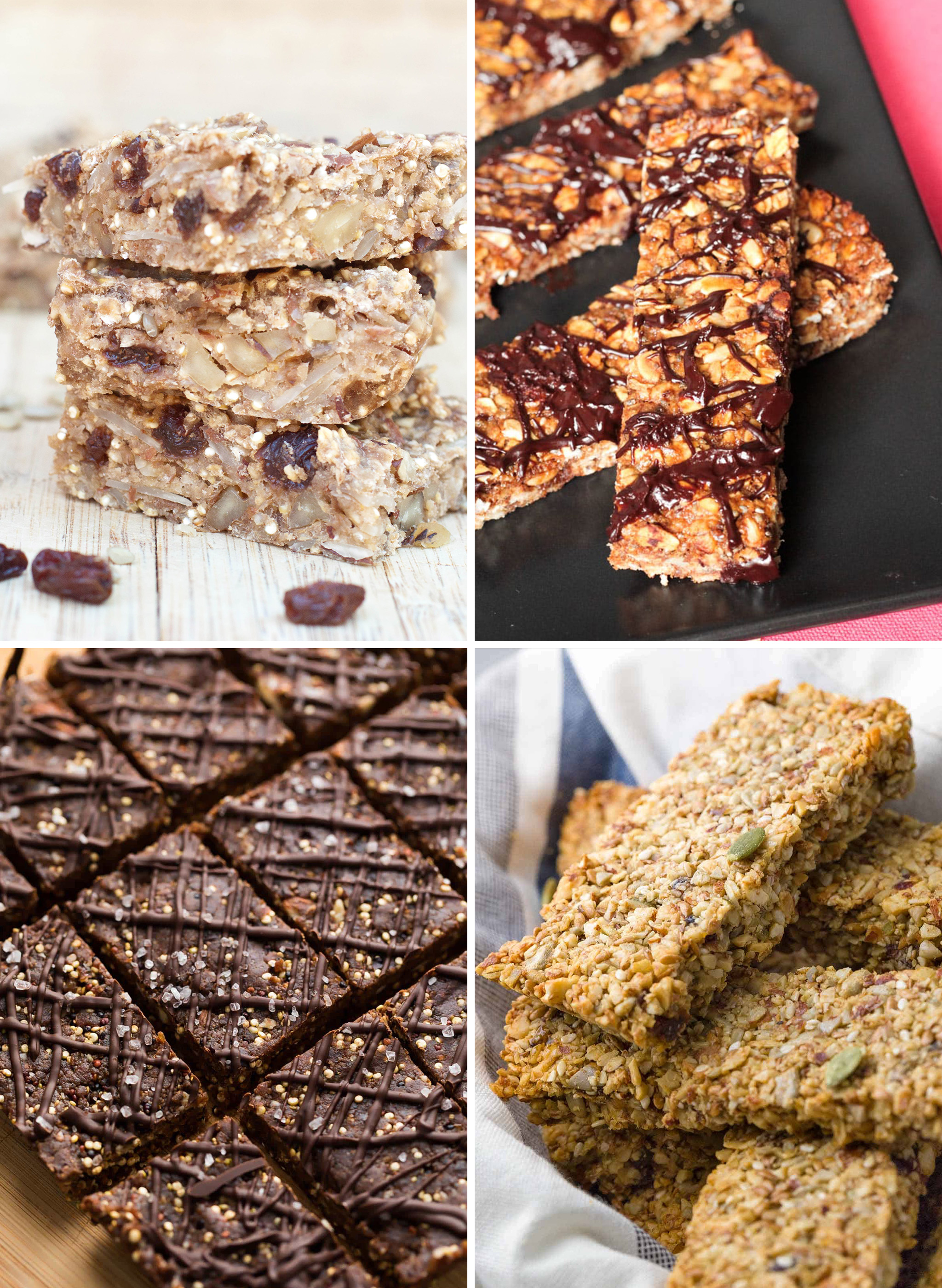 4 kinds of baked healthy snack bars you can meal prep