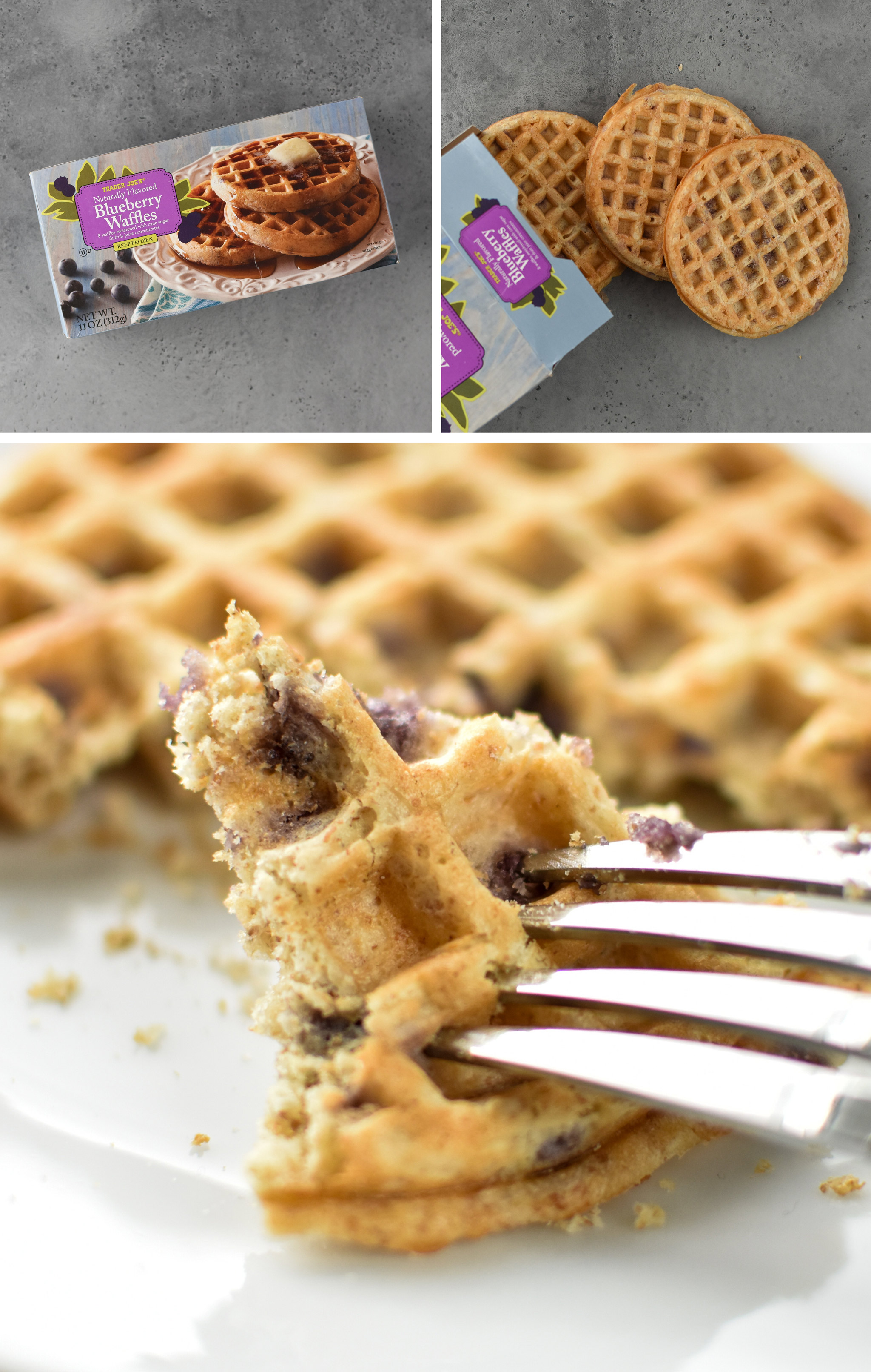 blueberry waffles made in the air fryer