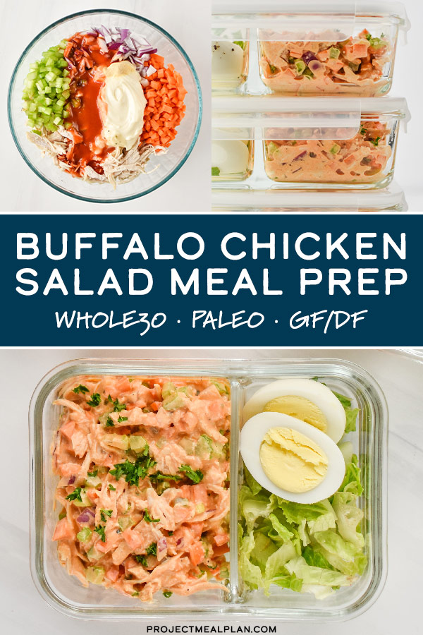 Easy Buffalo Chicken Salad Meal Prep - Project Meal Plan