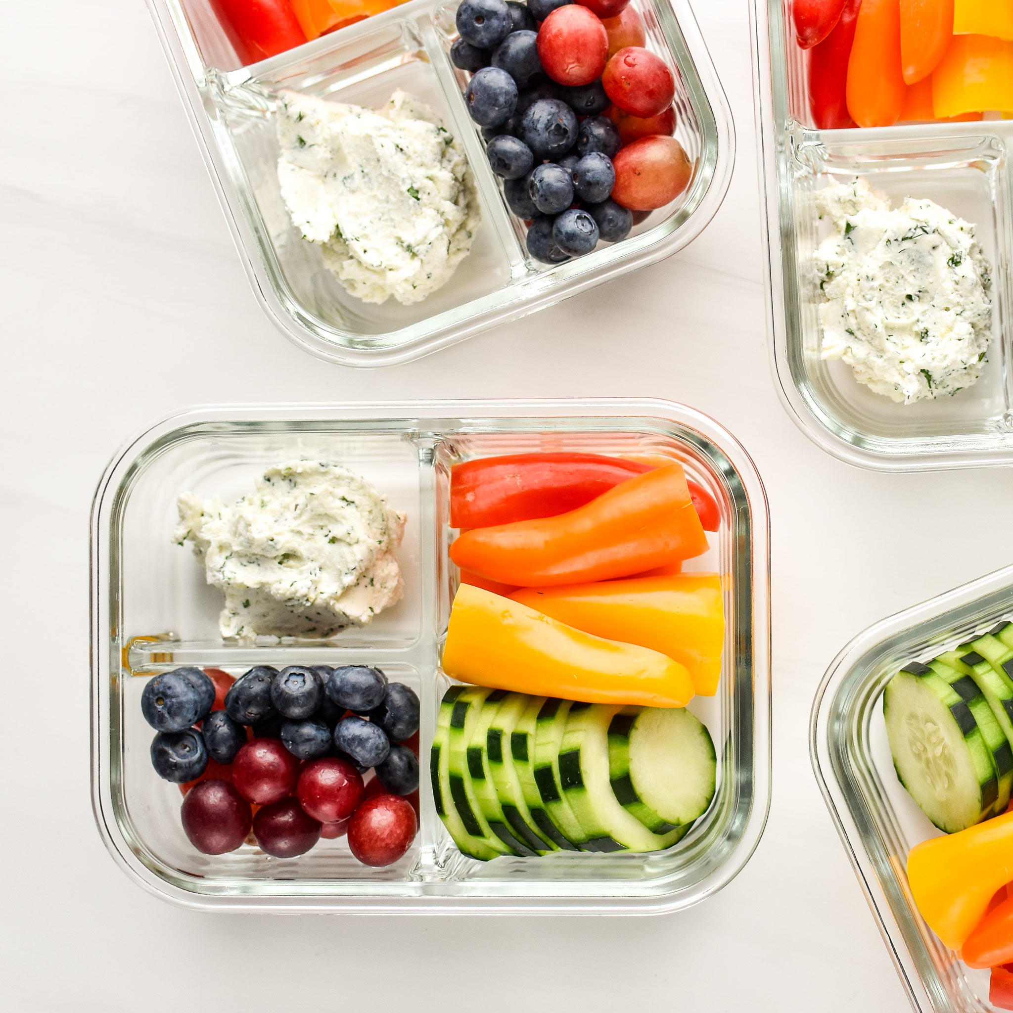 Brown Bear Bento Snack Box Recipe with Rainbow Fruit Salad