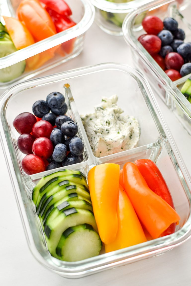 Herbed Goat Cheese Rainbow Snack Boxes - Project Meal Plan