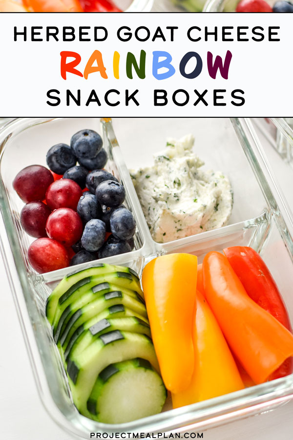 Herbed Goat Cheese Rainbow Snack Boxes - Project Meal Plan