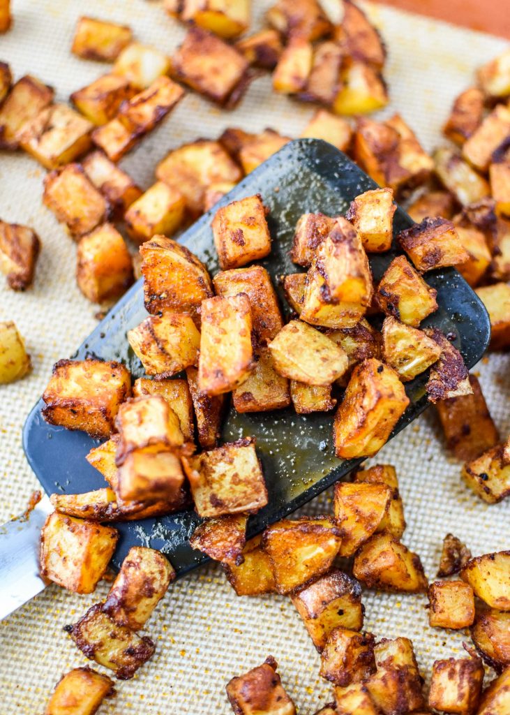 easy basic oven baked breakfast potatoes.