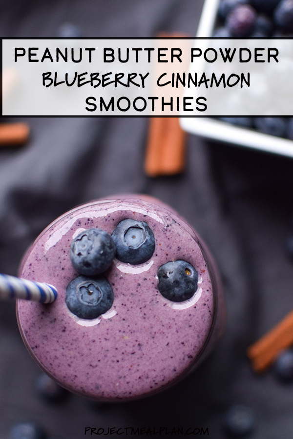 PB2 Peanut Butter Powder Blueberry Cinnamon Smoothie