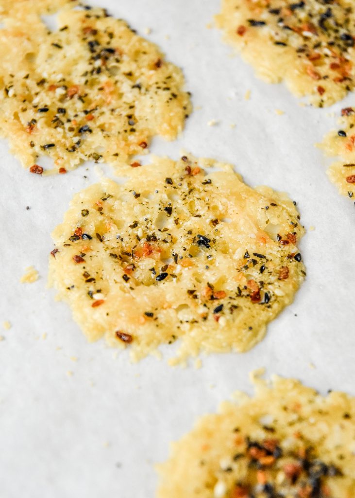 Everything Bagel Baked Parmesan Crisps - Project Meal Plan