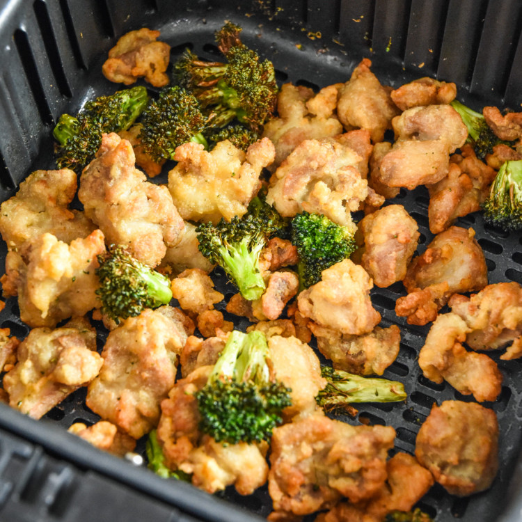 trader joes orange chicken and broccoli cooked in the air fryer