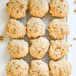 banana bread pancake mix cookies on a cooling rack