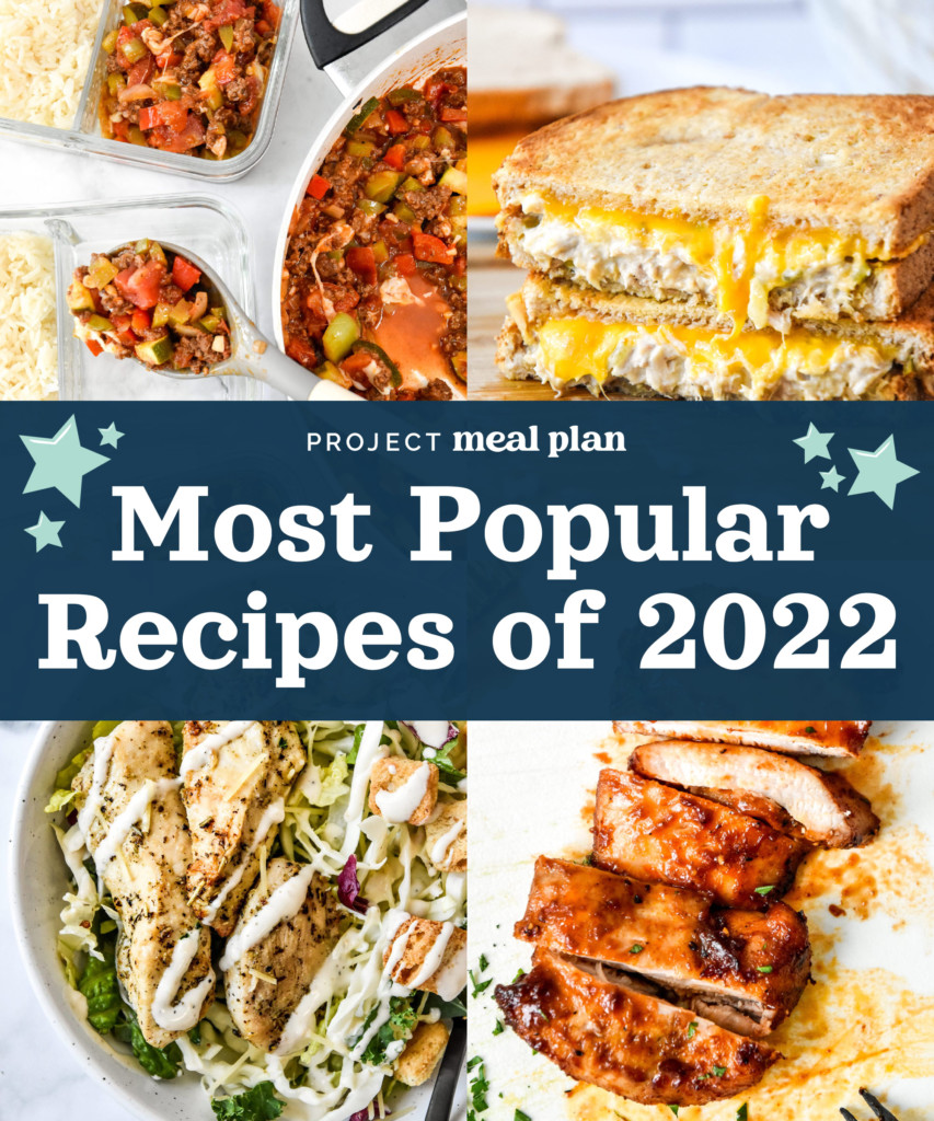 cover image with text for most popular recipes of 2022.