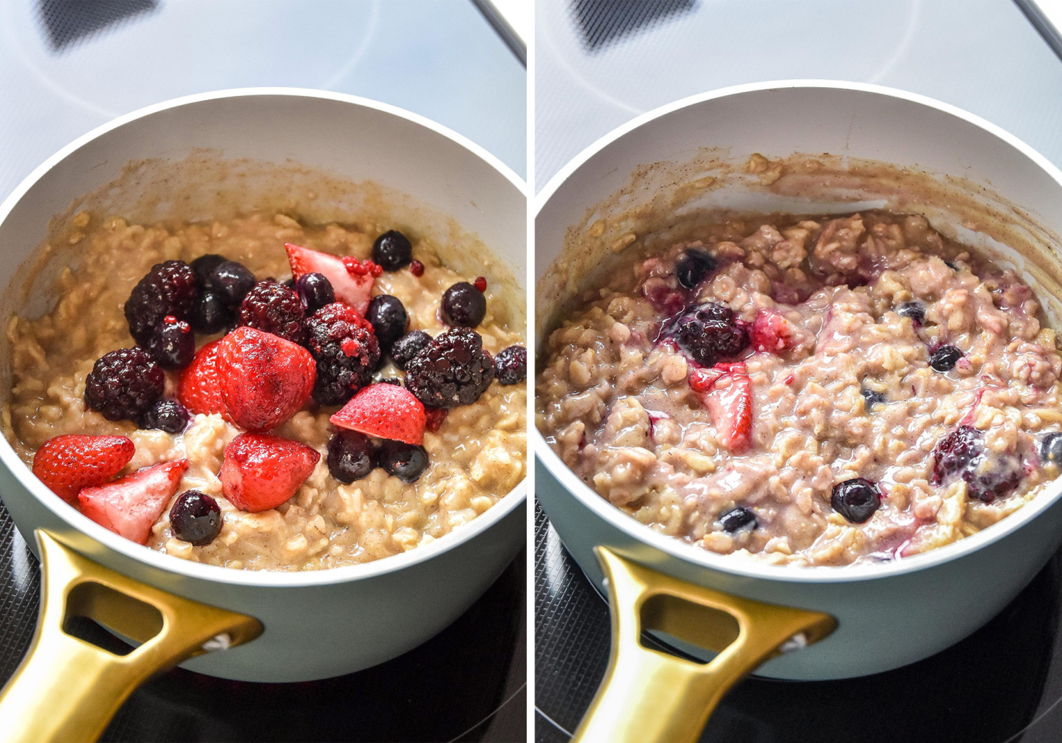Stovetop Triple Berry Egg White Oatmeal Project Meal Plan