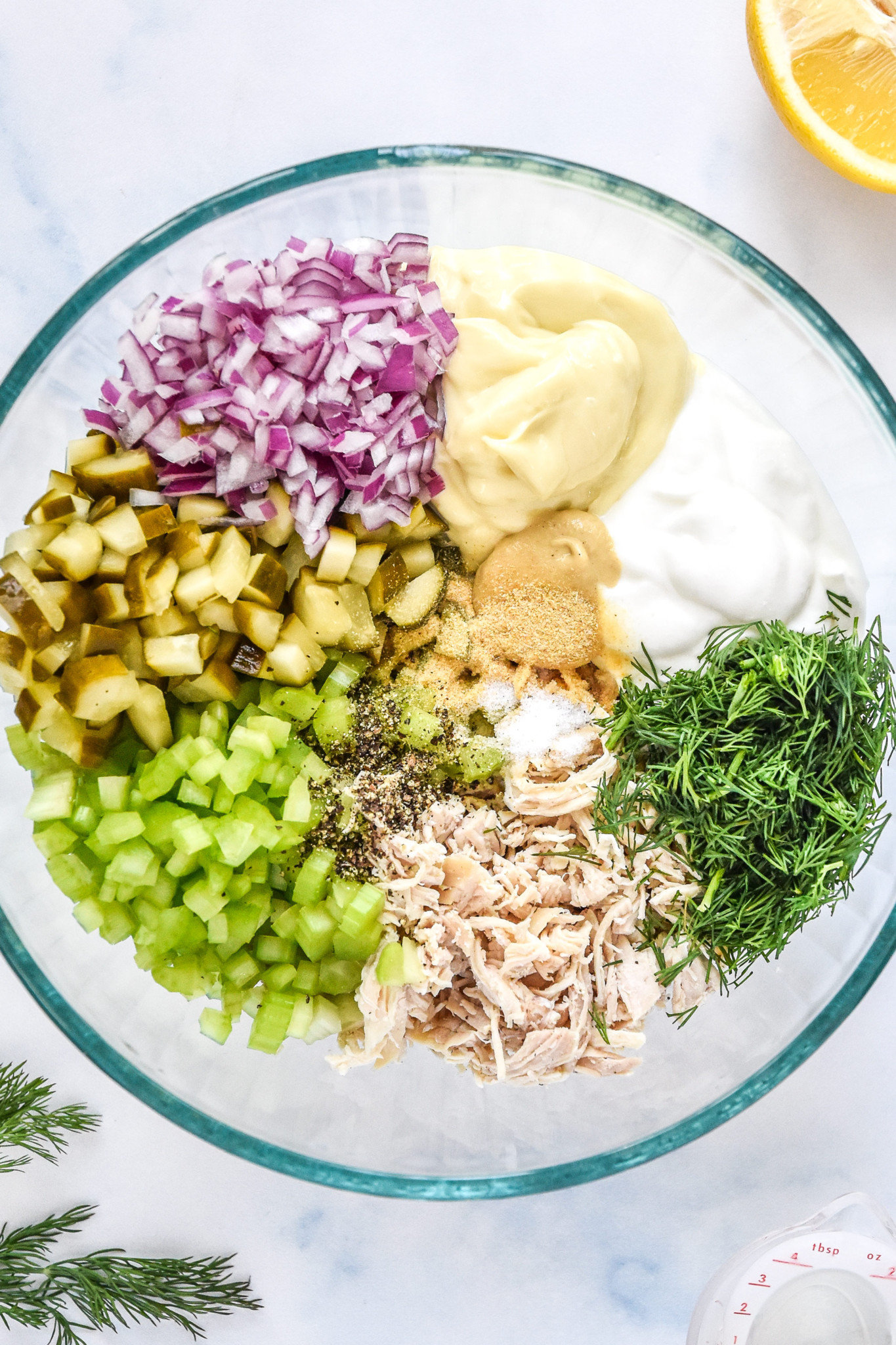 what kind of pickles go in chicken salad