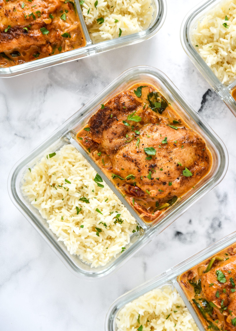Chicken. Prep Creamy Tuscan Chicken Meal Prep - Project Meal Plan