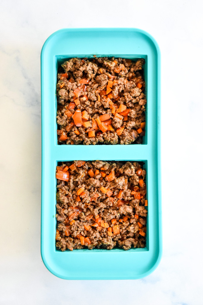 ginger ground beef skillet in a 2 cups souper cubes tray.