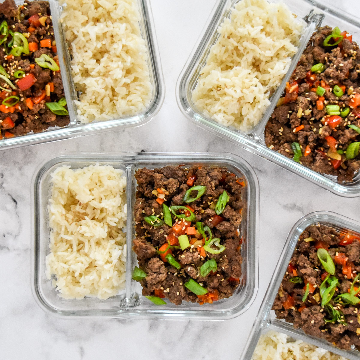 Meal Prep Ginger Ground Beef Bowls