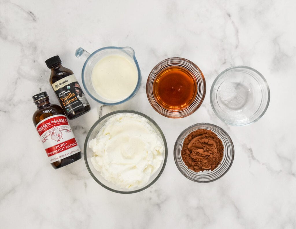 ingredients in bowls before making the yogurt.