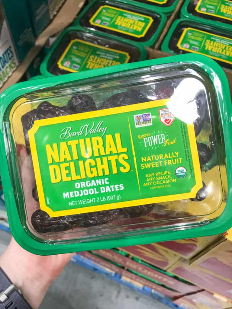 dates in a plastic container.